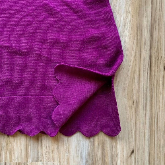 ISAAC MIZRAHI Scallop Hem Turtleneck Sweater MEDIUM - Picture 5 of 12